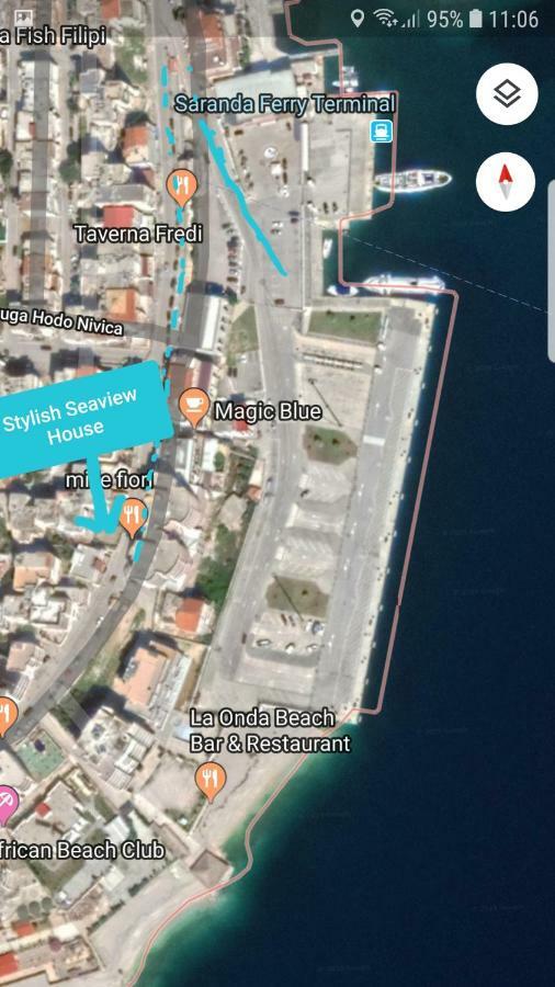 Stylish Seaview House Daire Sarandë Dış mekan fotoğraf